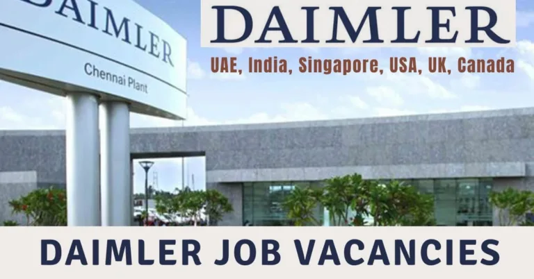 Daimler Jobs UAE-India-Singapore-USA-UK-Canada 2023